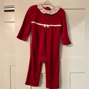 Janie and Jack : Red Velvet jumpsuit